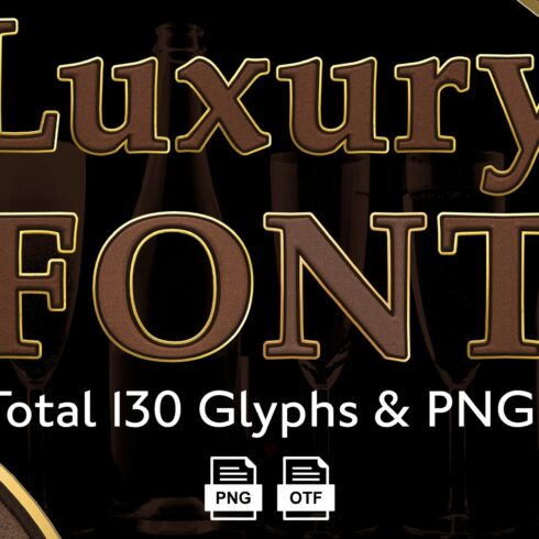 Luxury Color Bitmap Font & PNG Set cover image.