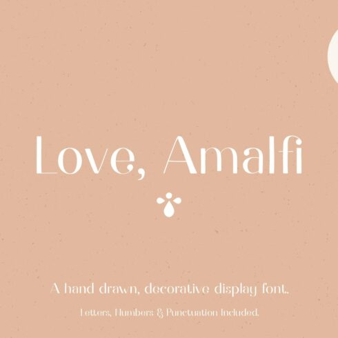 Love, Amalfi Display Font cover image.