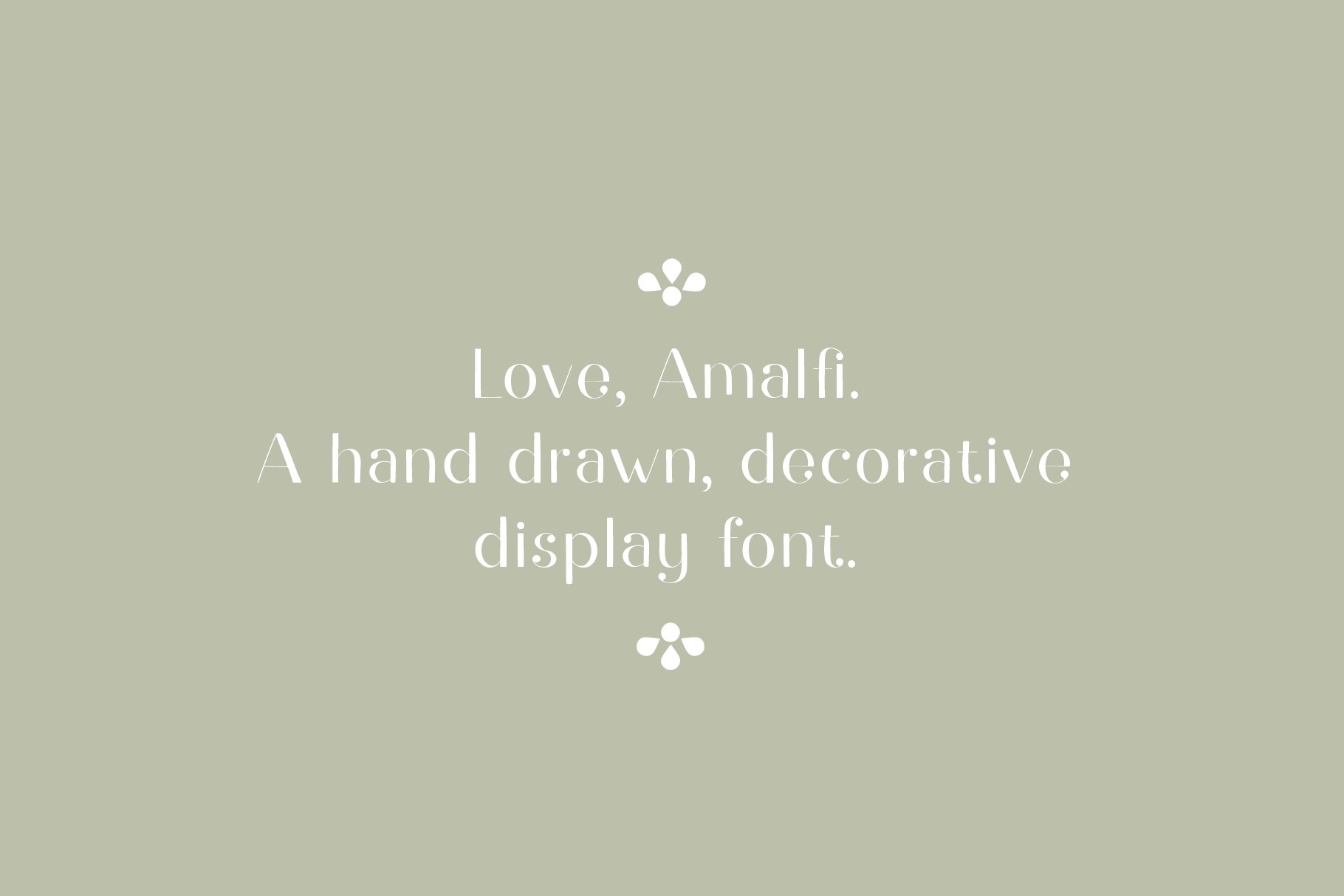 Love, Amalfi Display Font preview image.