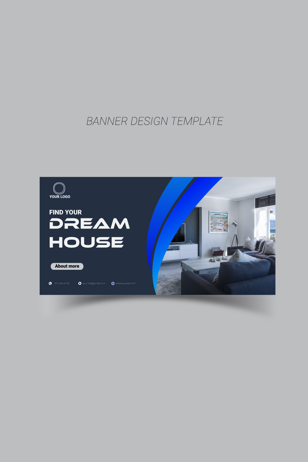 Corporate business banner and heath banner template design pinterest preview image.