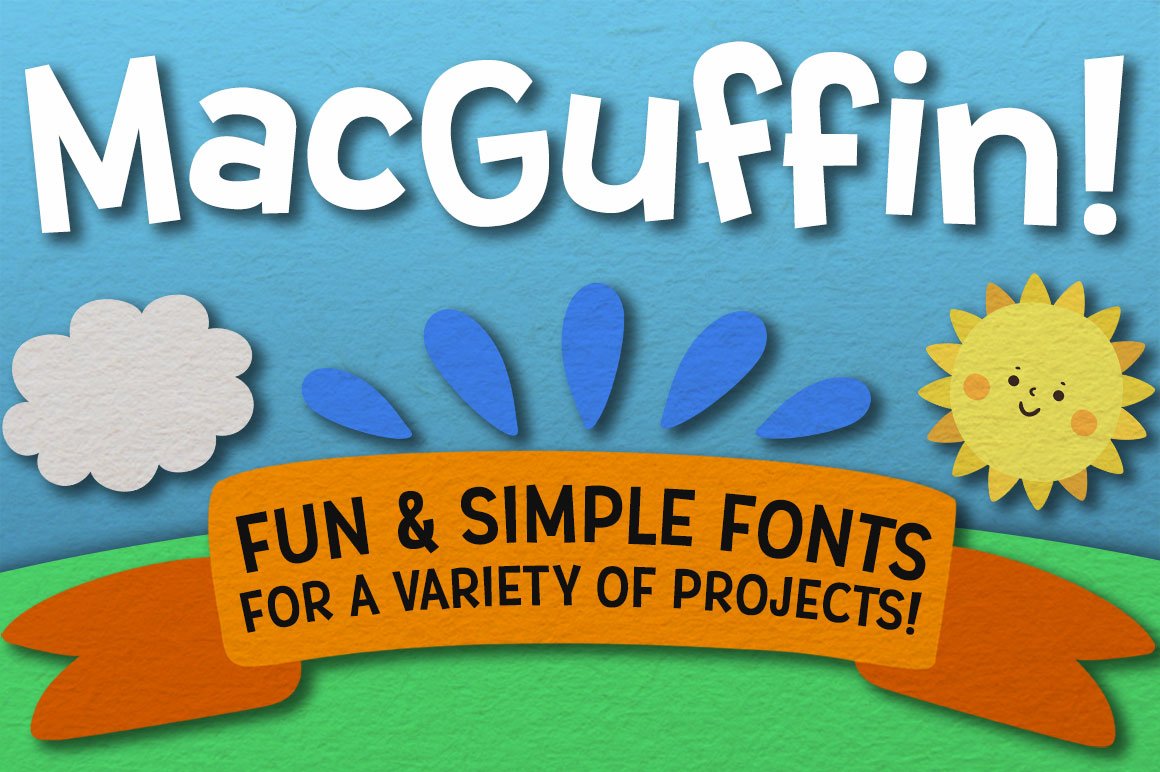 MacGuffin fun font set cover image.