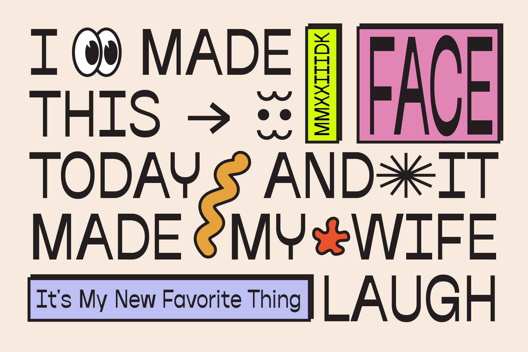 mackerol reverse contrast font funny face 354