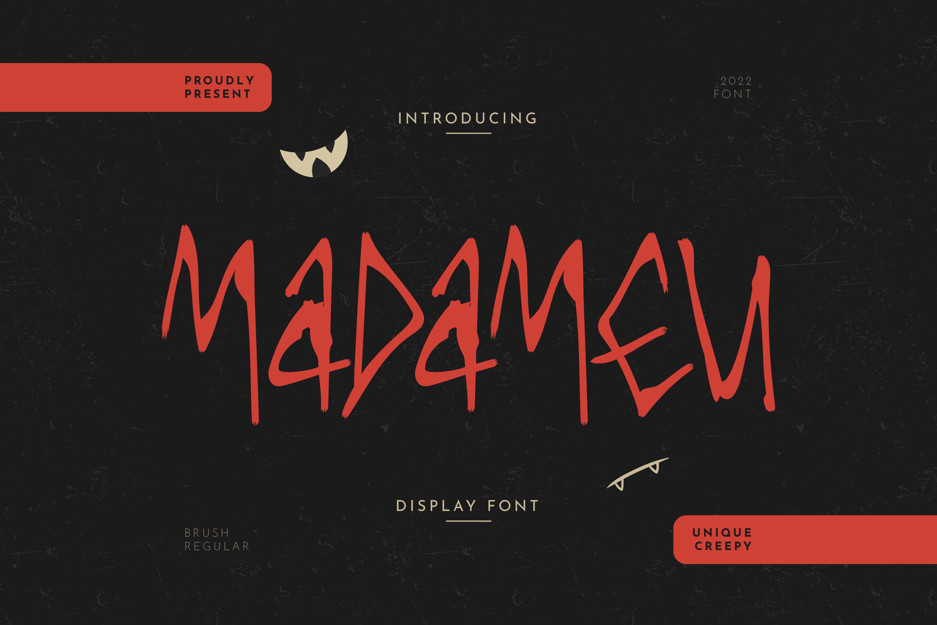 Madameu Creepy Display Font cover image.