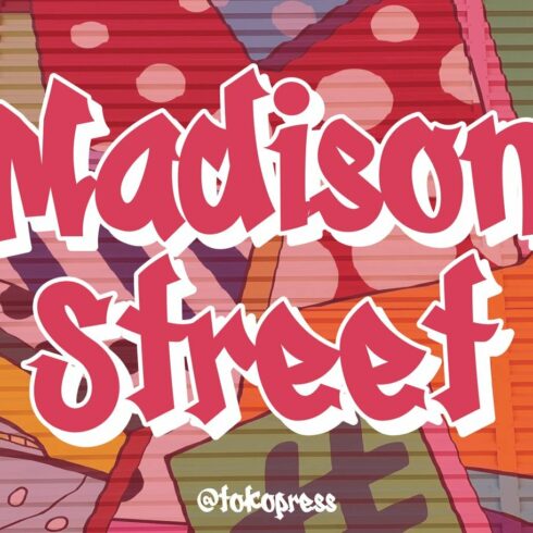 Madison Street - graffiti font cover image.