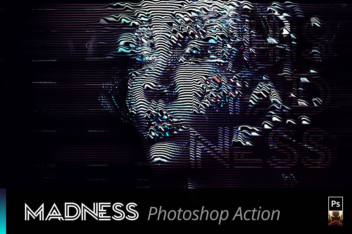 MADNESS Sci-Fi Photoshop Actioncover image.