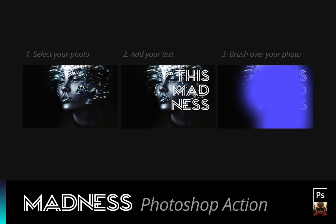 MADNESS Sci-Fi Photoshop Actionpreview image.
