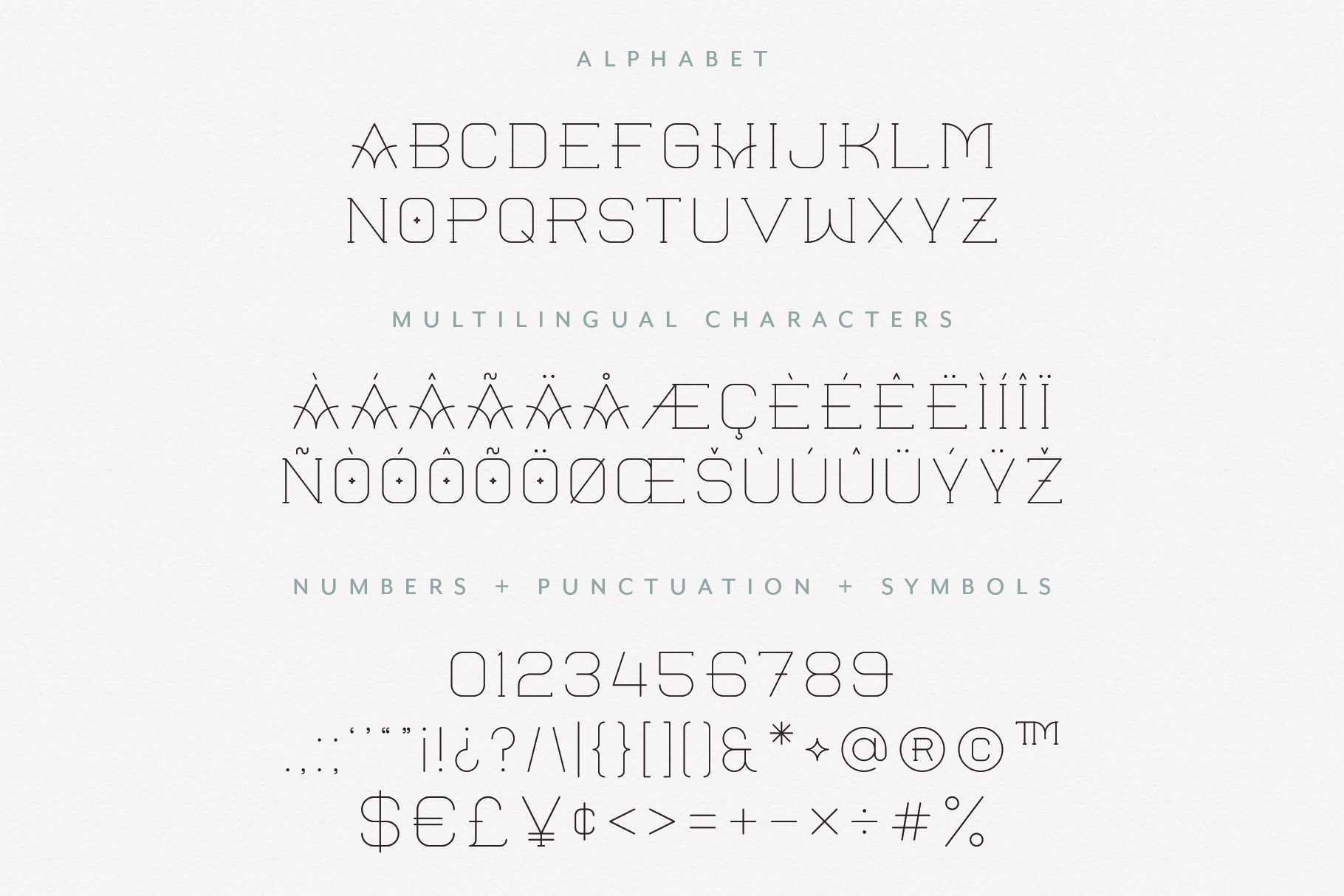 Magic All Caps Serif Monogram Font preview image.