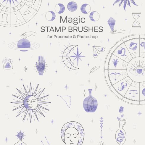 Magic Stamp Brushes for Procreatecover image.