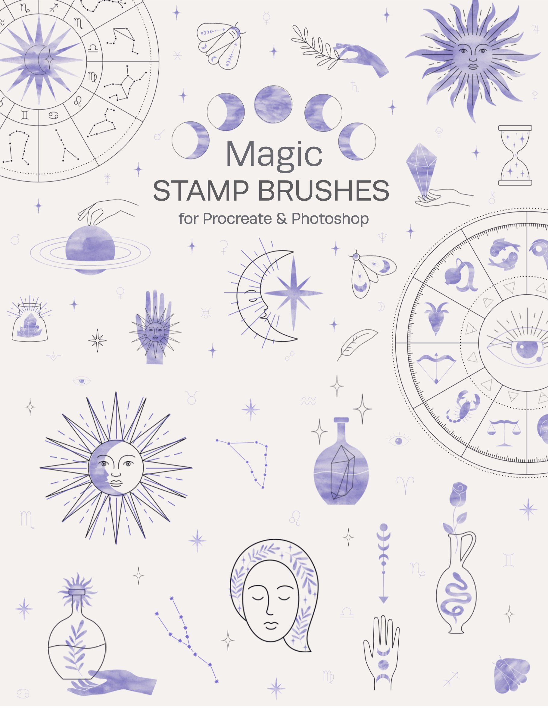 Magic Stamp Brushes for Procreatecover image.