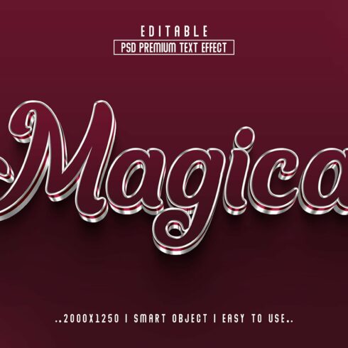 Magical 3D Editable Text Effectcover image.