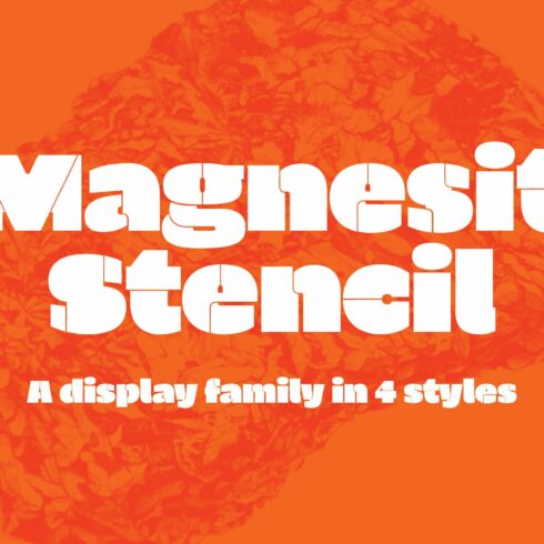 Magnesit Stencil Display Fonts cover image.