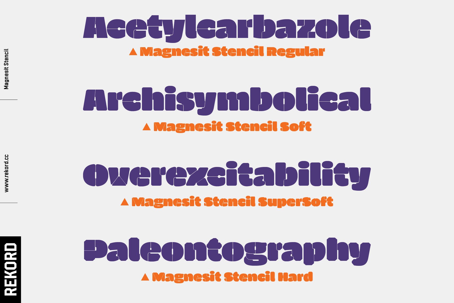 Magnesit Stencil Display Fonts preview image.