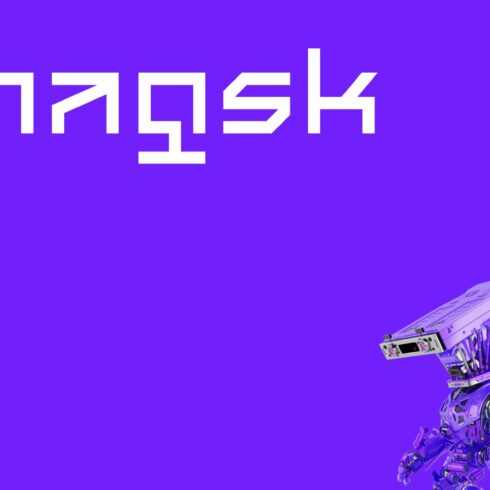 Magsk Futuristic Tech Font cover image.