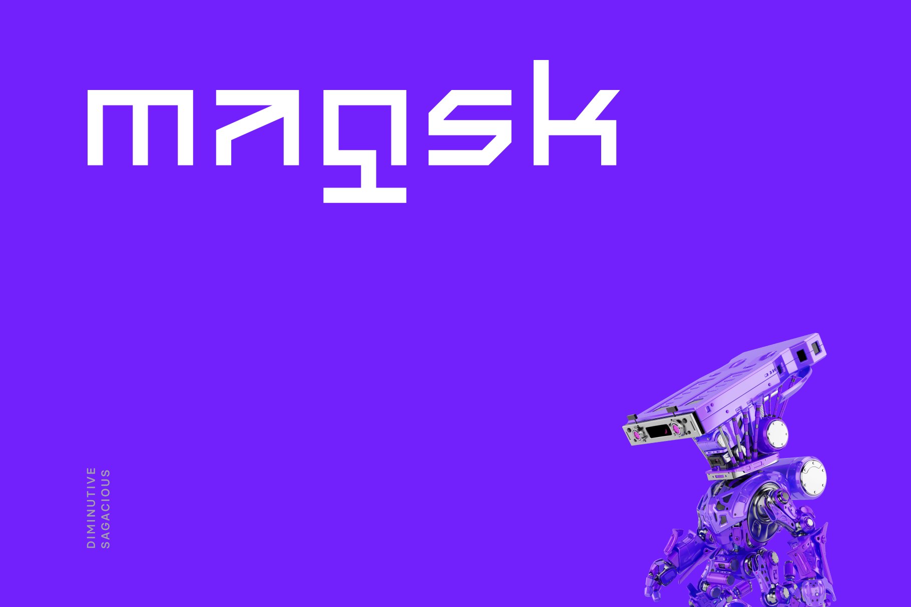 Magsk Futuristic Tech Font cover image.