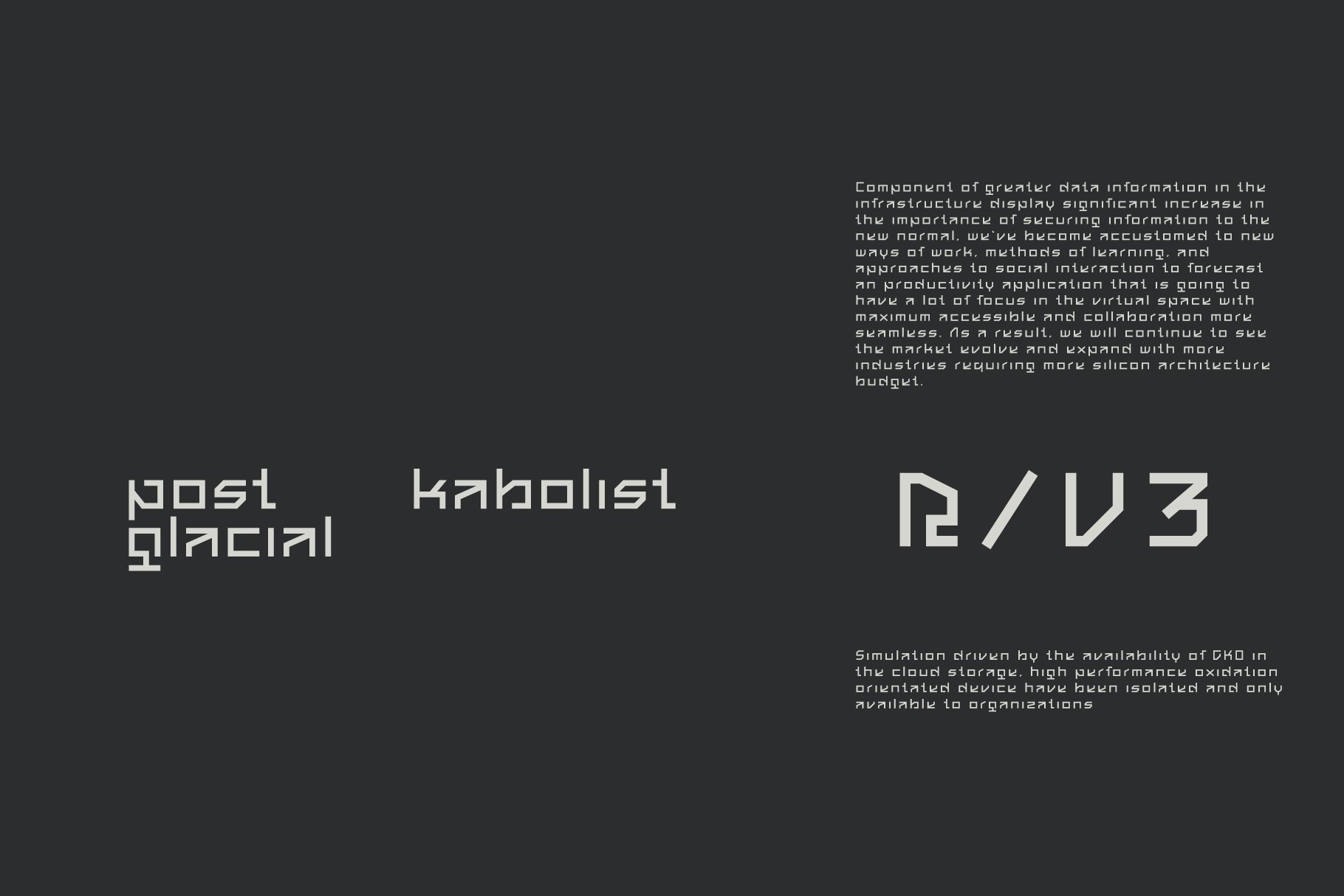 Magsk Futuristic Tech Font preview image.