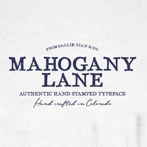 Mahogany Lane Rustic Serifcover image.