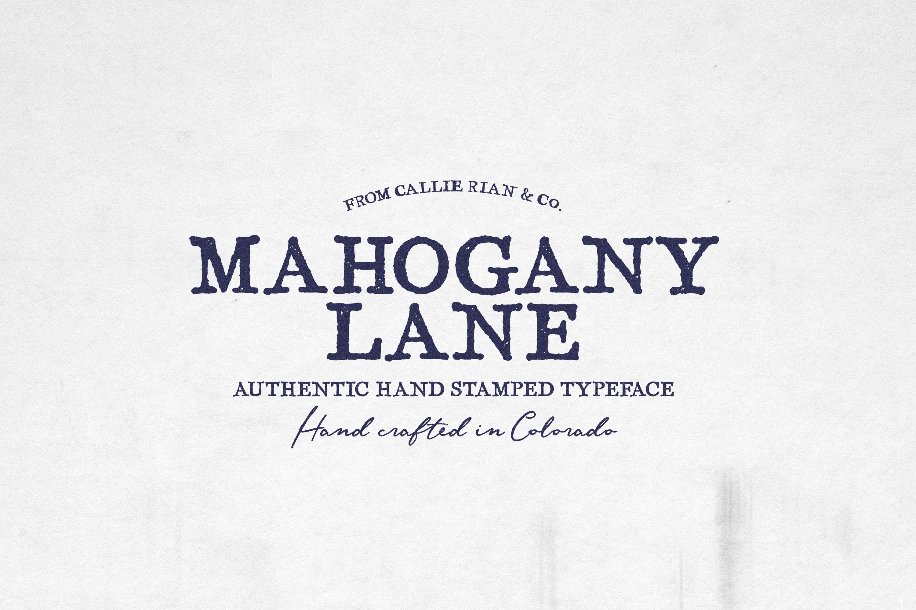 Mahogany Lane Rustic Serifcover image.