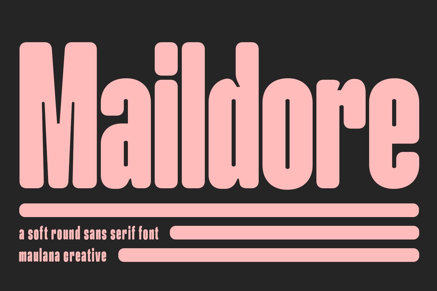 Maildore Soft Round Sans Serif Font cover image.