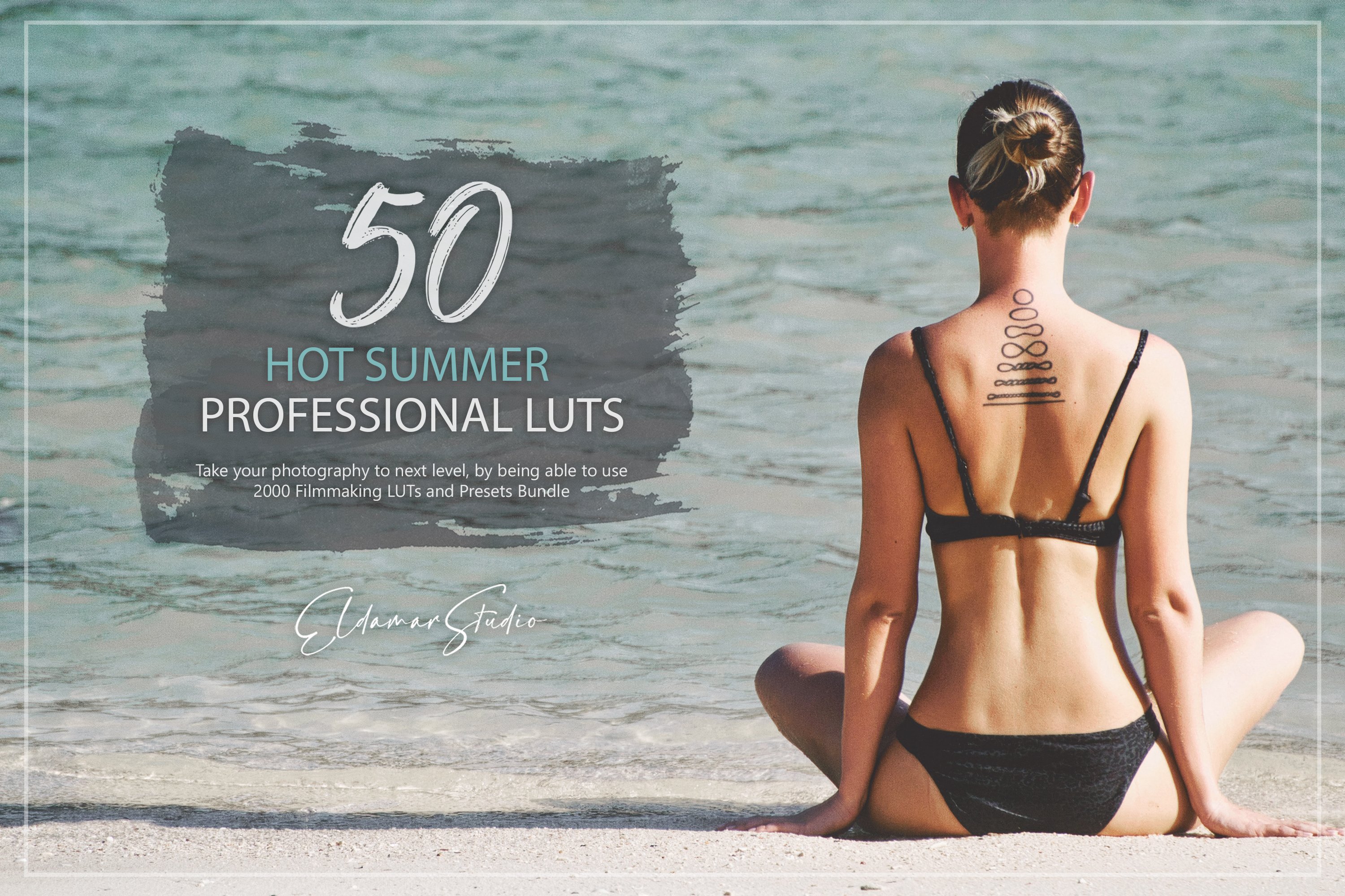 50 Hot Summer LUTs and Presets Packcover image.