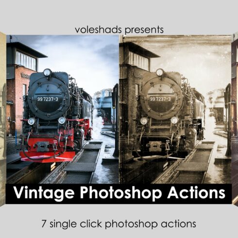 Vintage Look Photoshop Actions Packcover image.