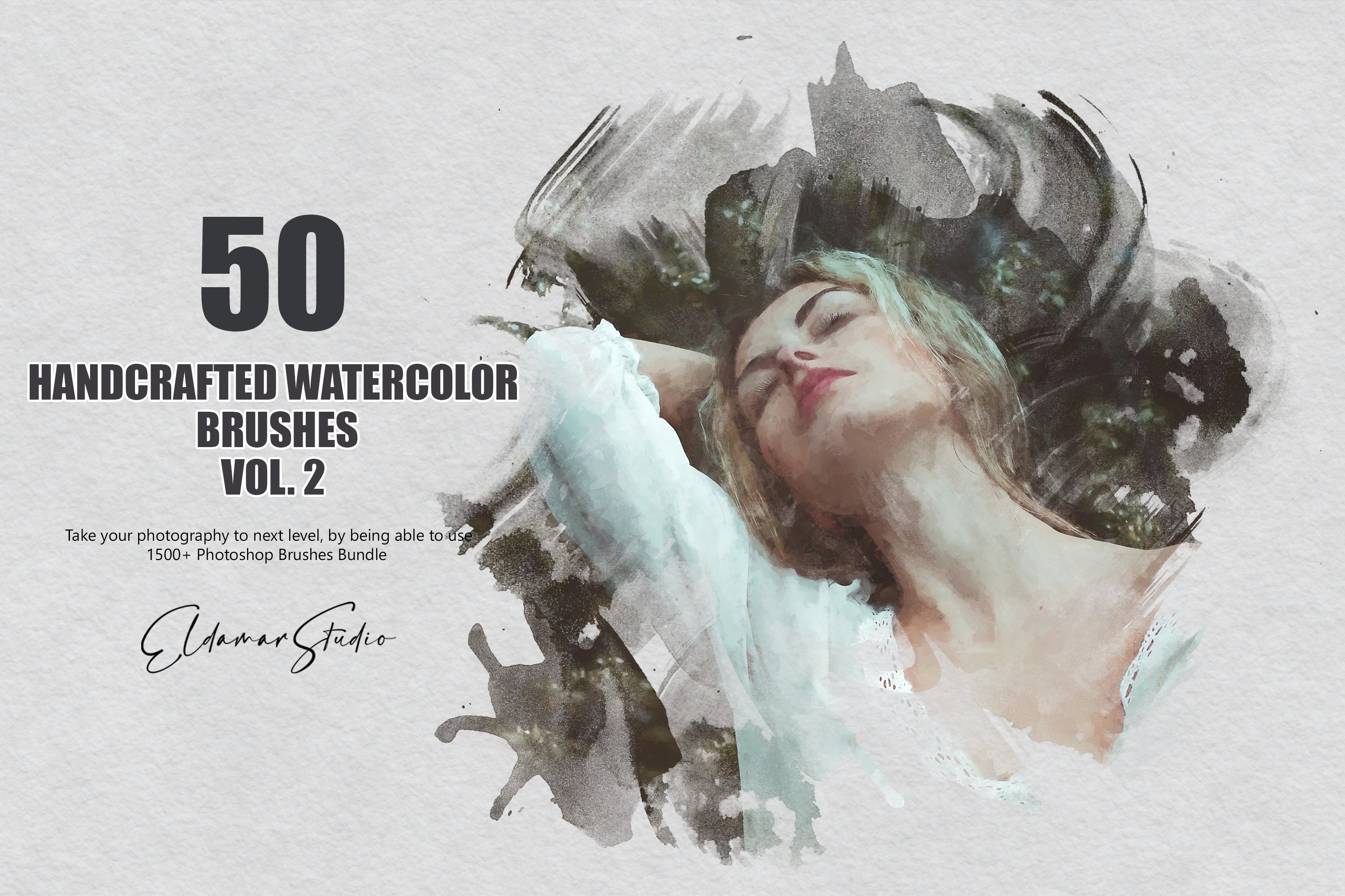 50 Handcrafted Watercolor Brushes 2cover image.