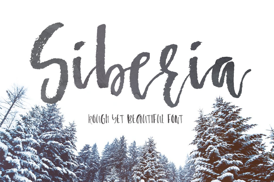 Siberia - rough brush font cover image.