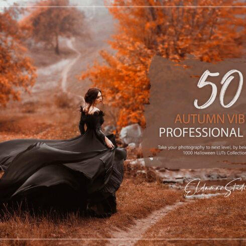 50Autumn Vibes LUTs and Presets Packcover image.