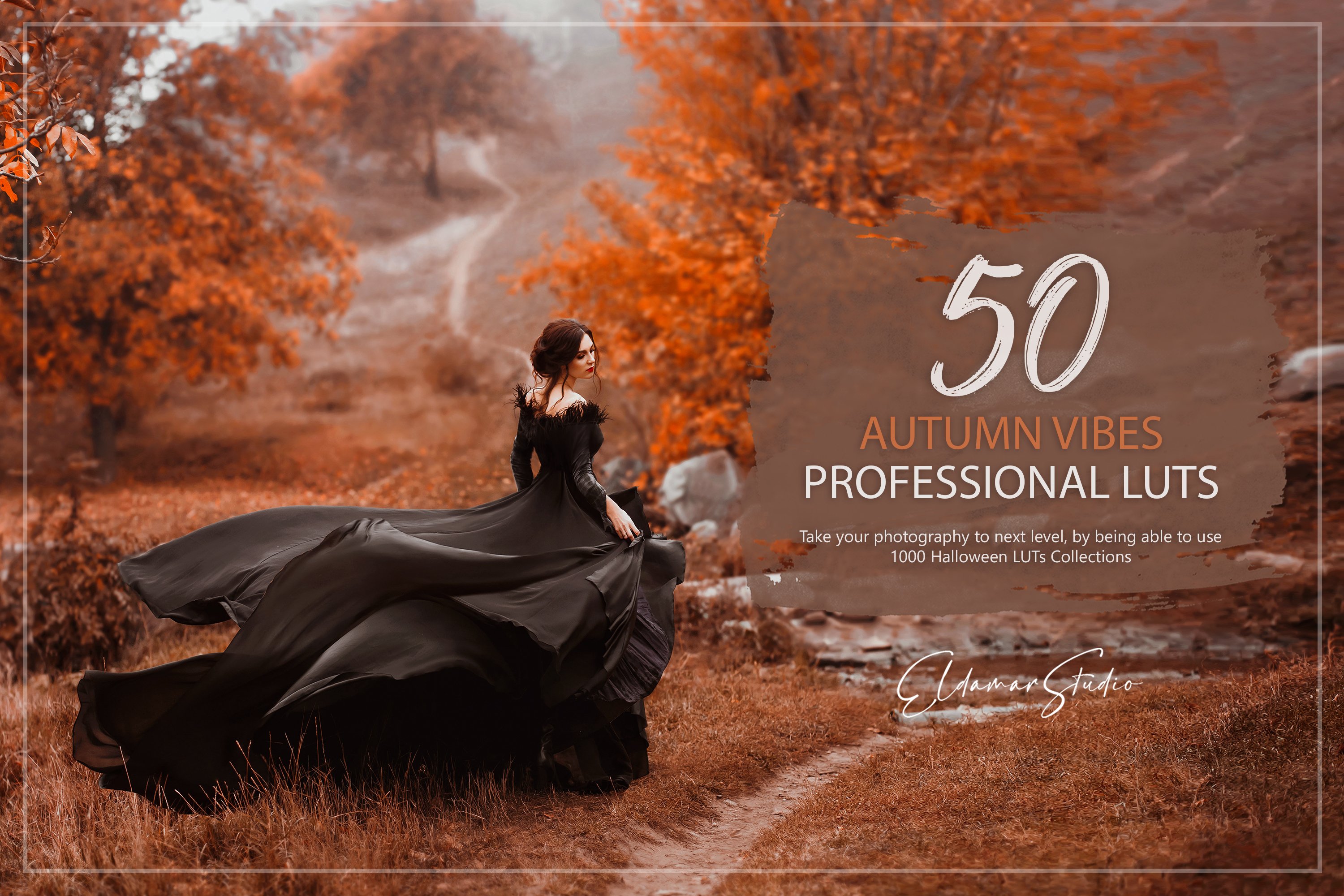 50Autumn Vibes LUTs and Presets Packcover image.