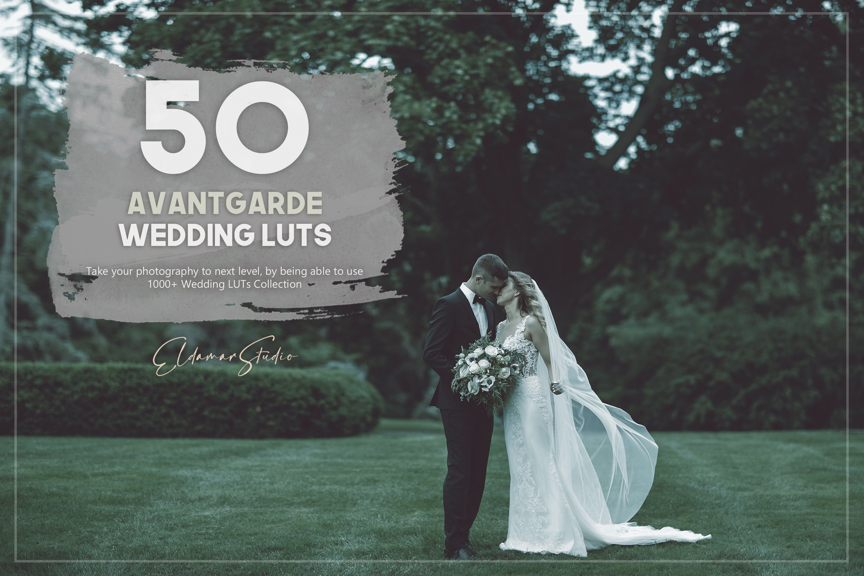 50 Avantgarde Wedding LUTs Packcover image.