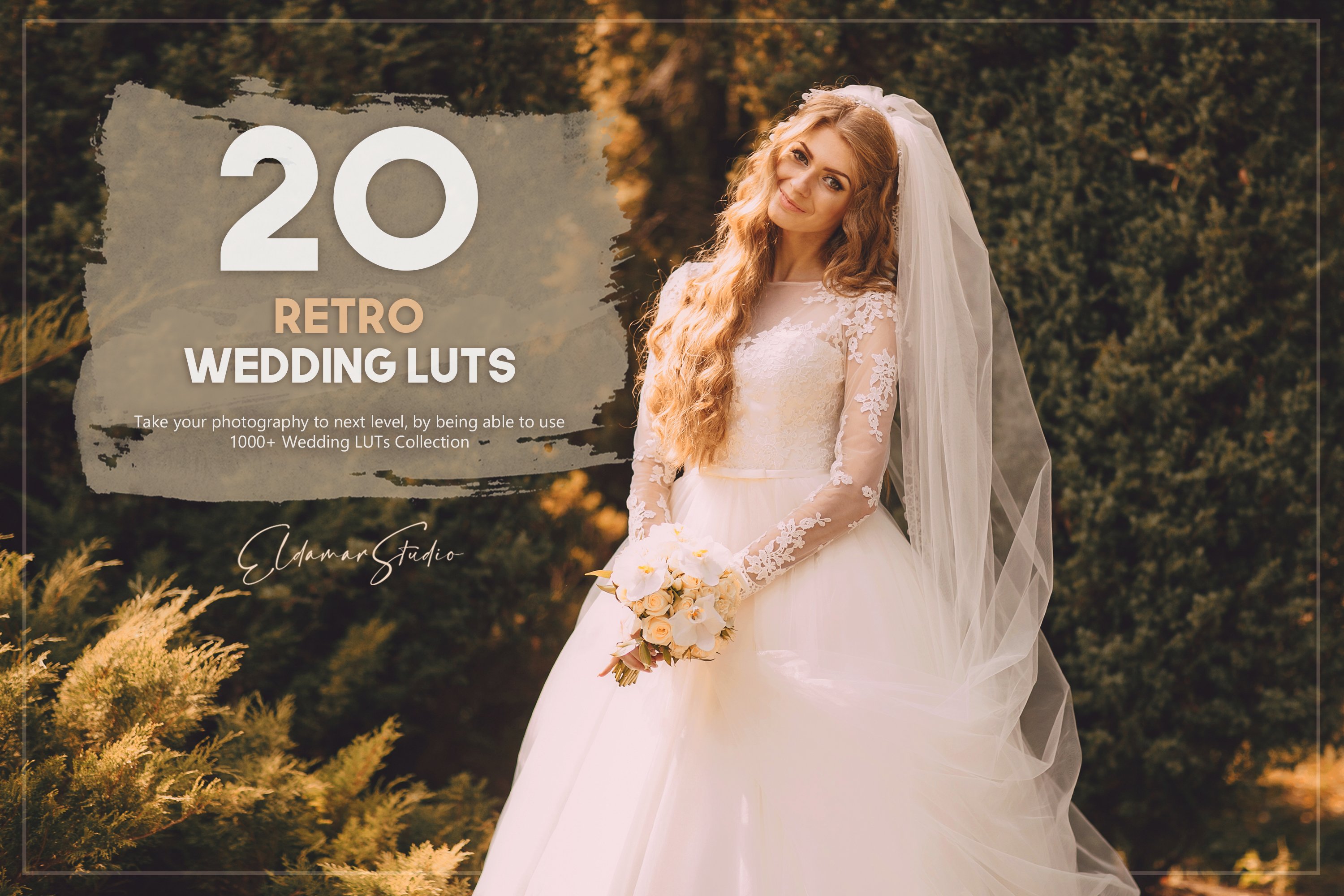 20 Retro Wedding LUTs Packcover image.