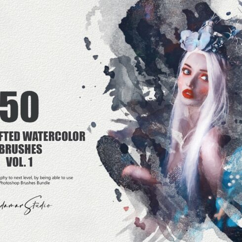 50 Handcrafted Watercolor Brushes 1cover image.
