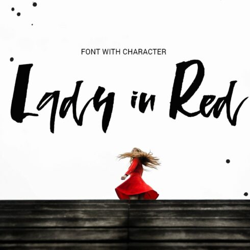 Lady in Red - script font cover image.
