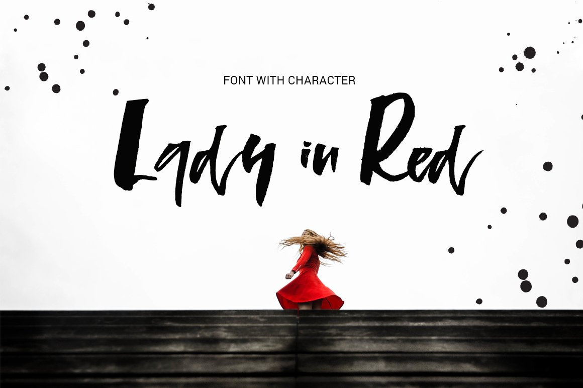 Lady in Red - script font cover image.