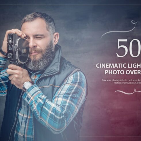 50 Cinematic Light Leaks Overlayscover image.