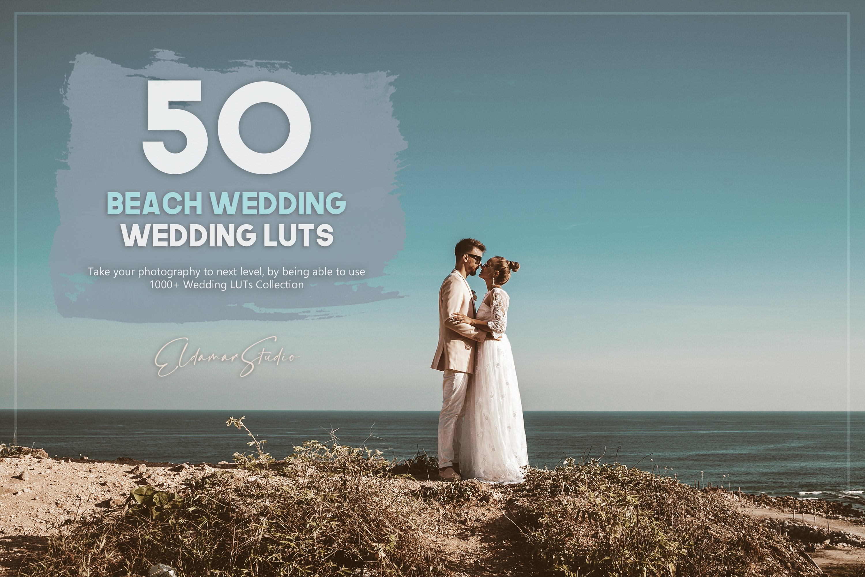 50 Beach Wedding LUTs Packcover image.