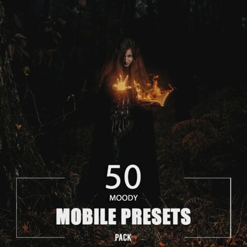 50 Moody Mobile Presets Packcover image.