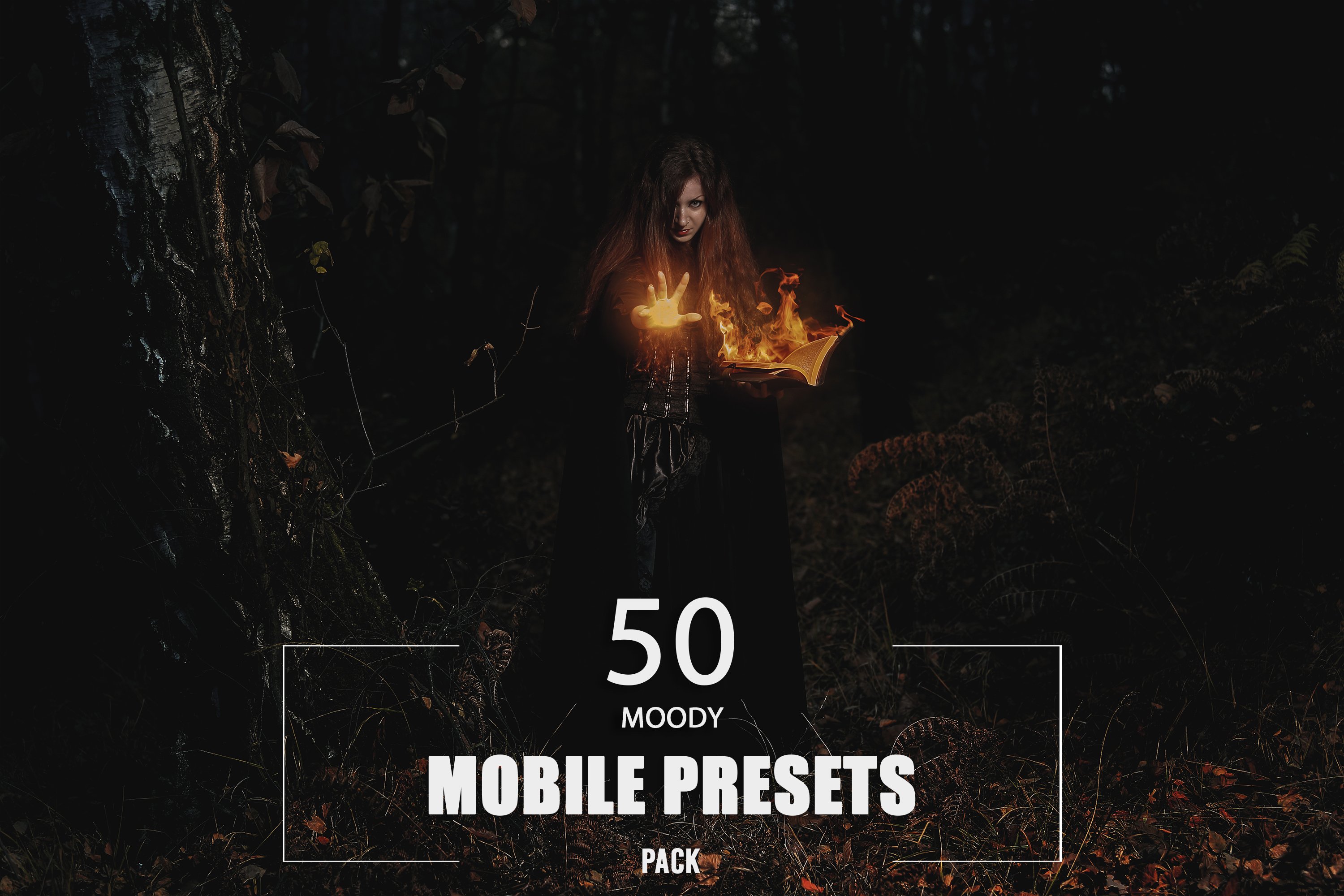 50 Moody Mobile Presets Packcover image.