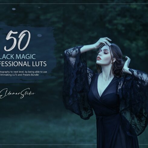 50 Black Magic LUTs and Presets Packcover image.