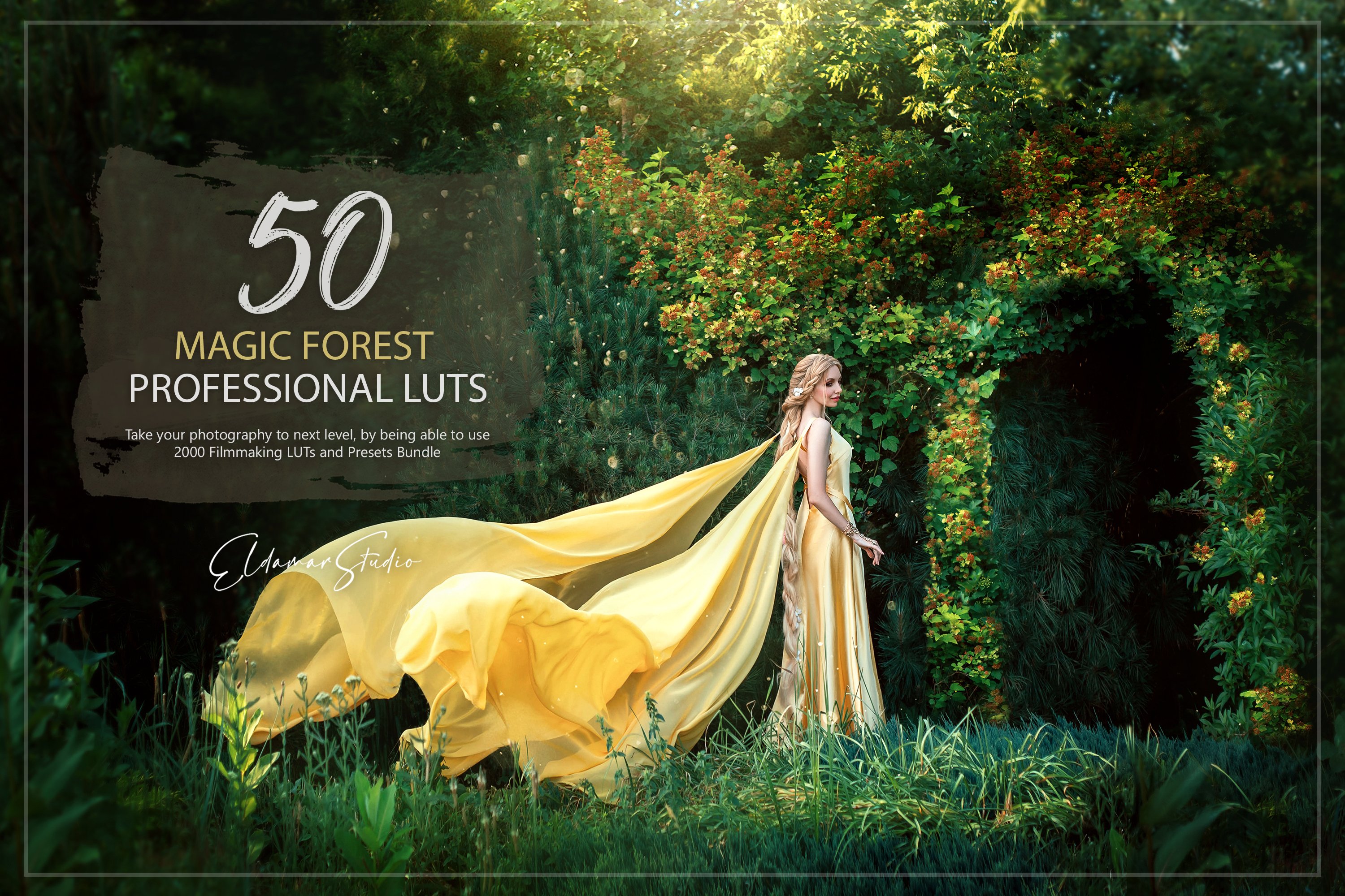 50Magic Forest LUTs and Presets Packcover image.
