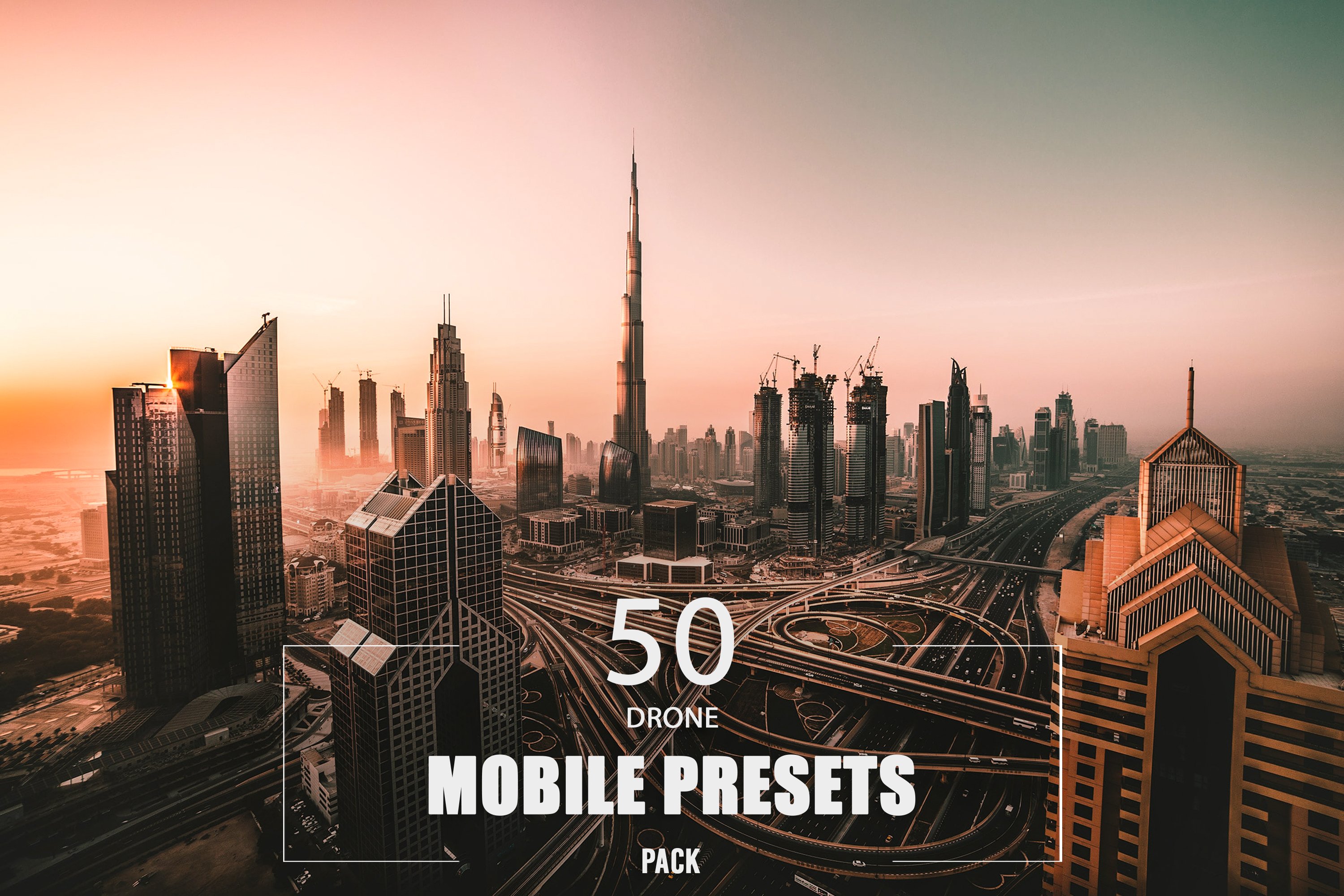 50 Drone Mobile Presets Packcover image.