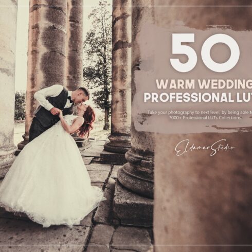 50 Warm Wedding LUTs Packcover image.