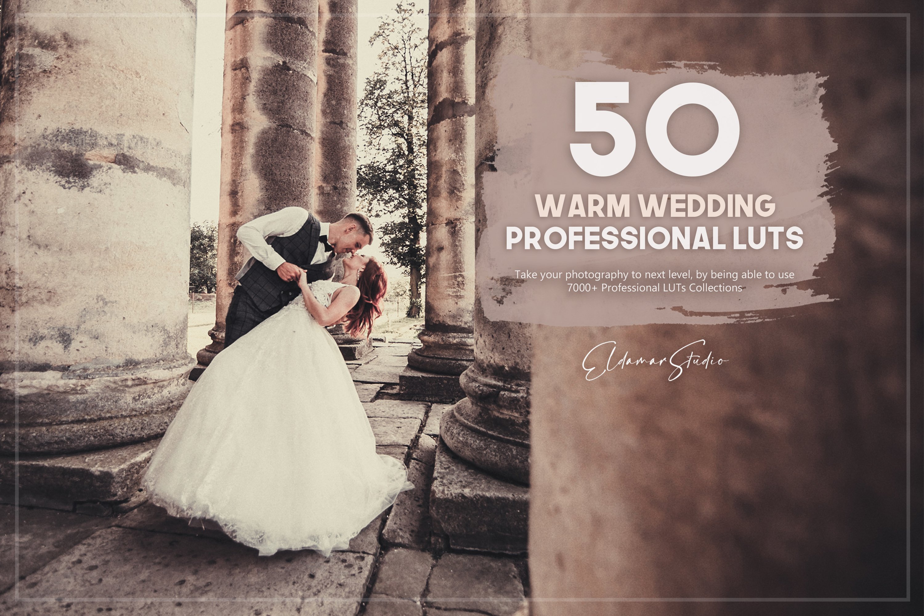 50 Warm Wedding LUTs Packcover image.