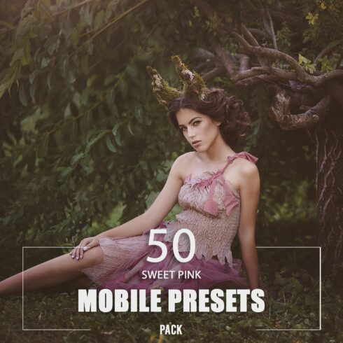 50 Sweet Pink Mobile Presets Packcover image.