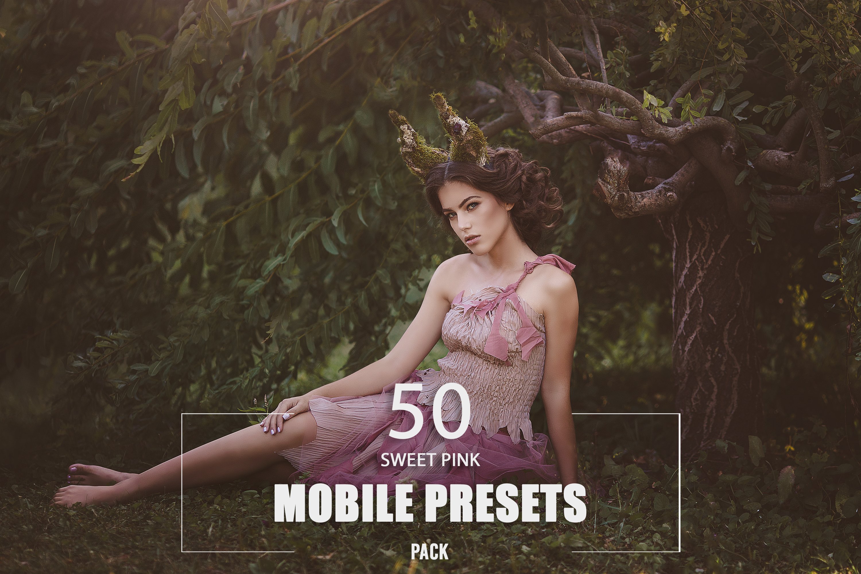 50 Sweet Pink Mobile Presets Packcover image.