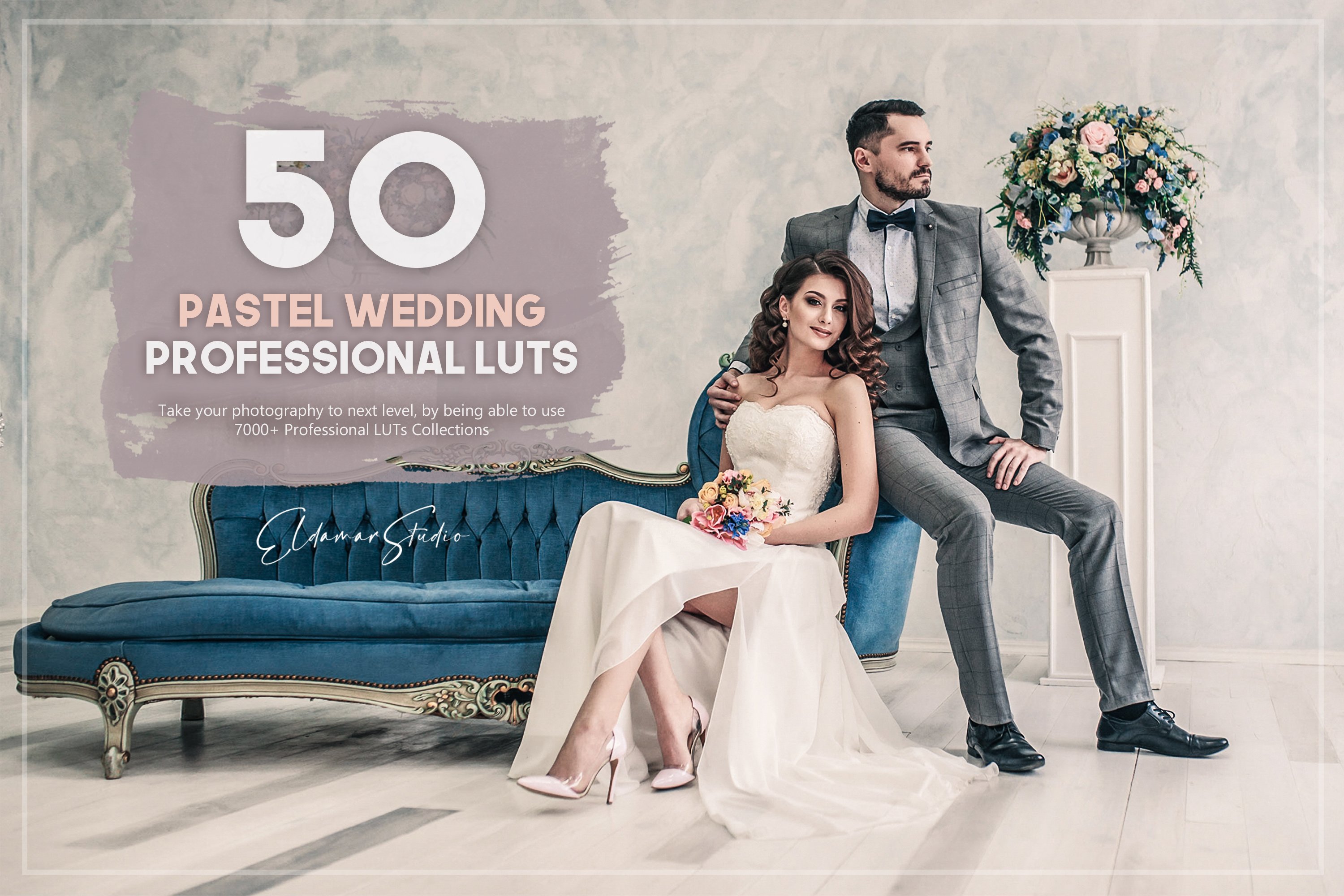 50 Pastel Wedding LUTs Packcover image.