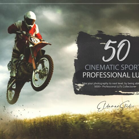 50 Cinematic Sports LUTs Packcover image.