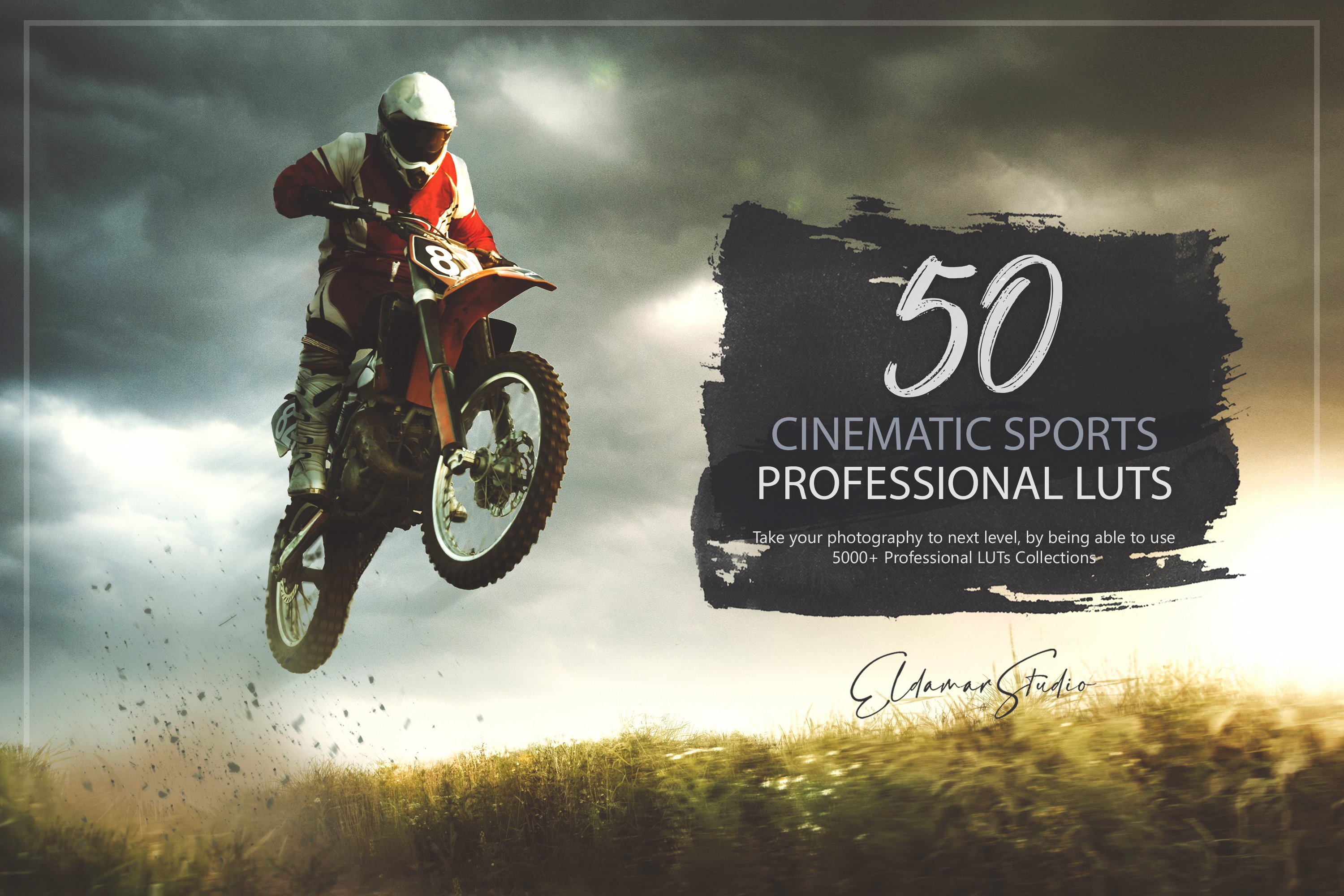 50 Cinematic Sports LUTs Packcover image.