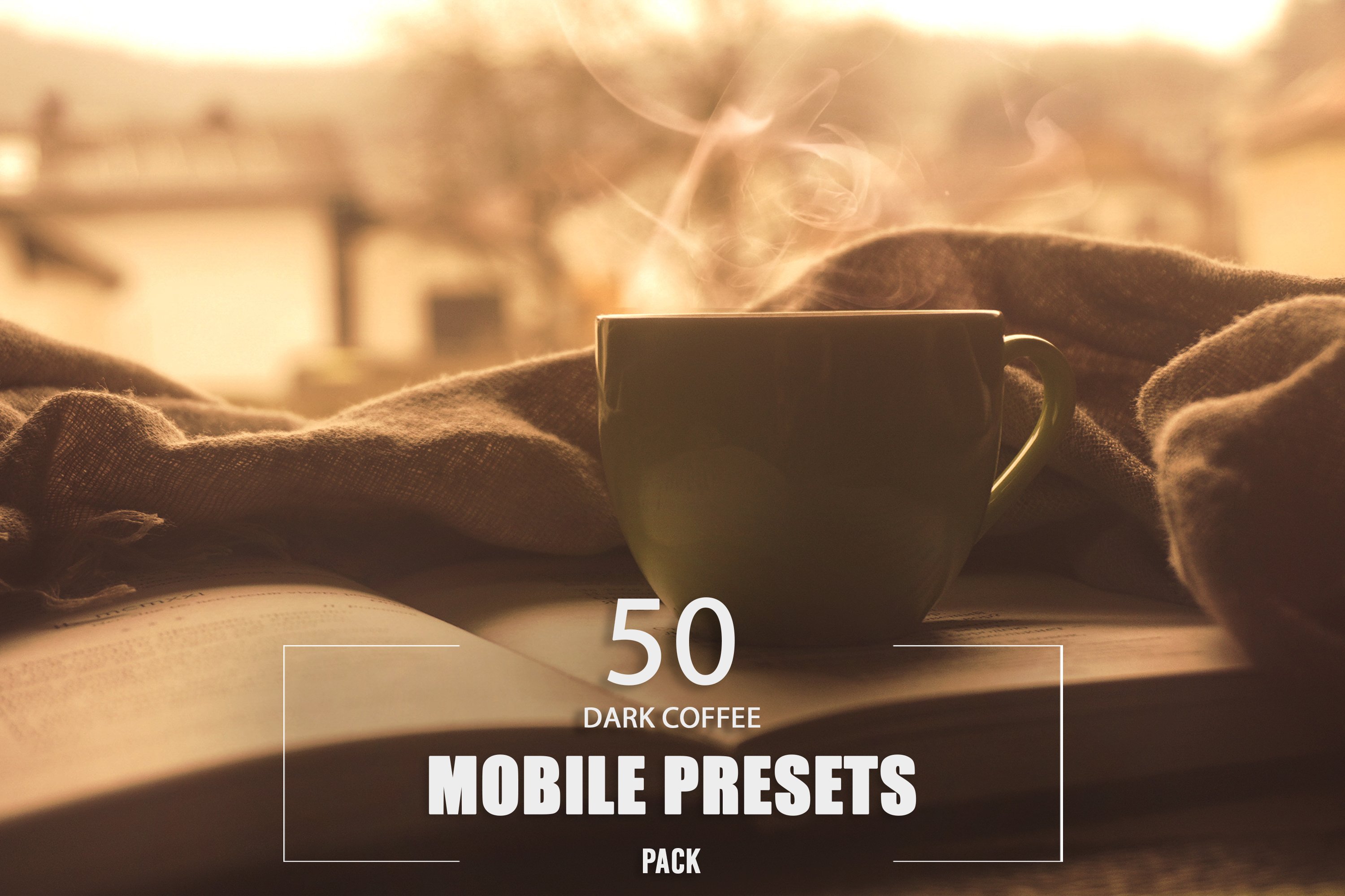 50 Dark Coffee Mobile Presets Packcover image.