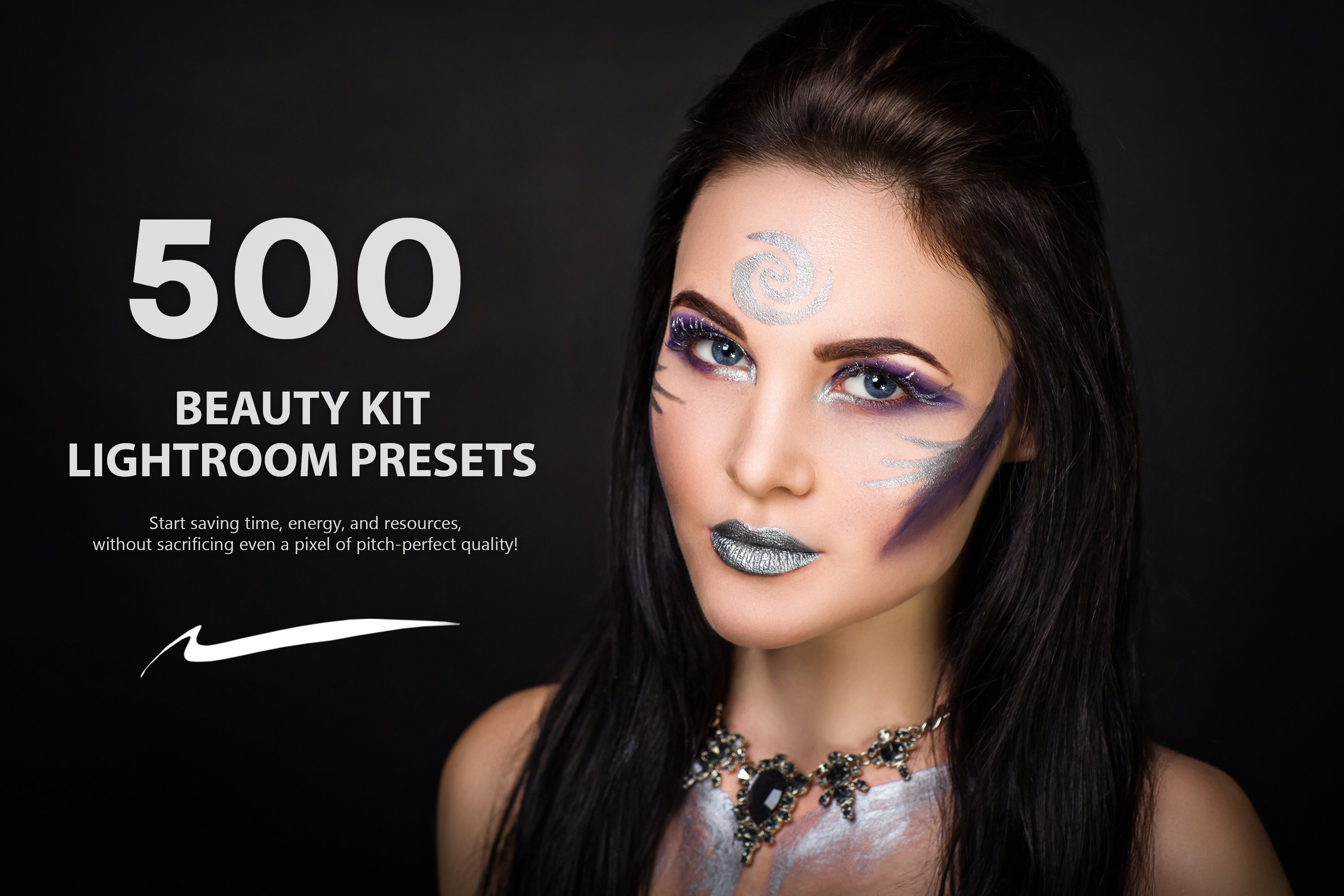 500 Beauty Kit Lightroom Presetscover image.