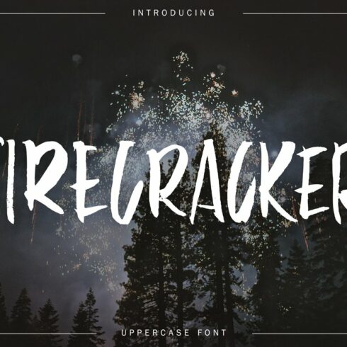 Firecracker - uppercase font cover image.